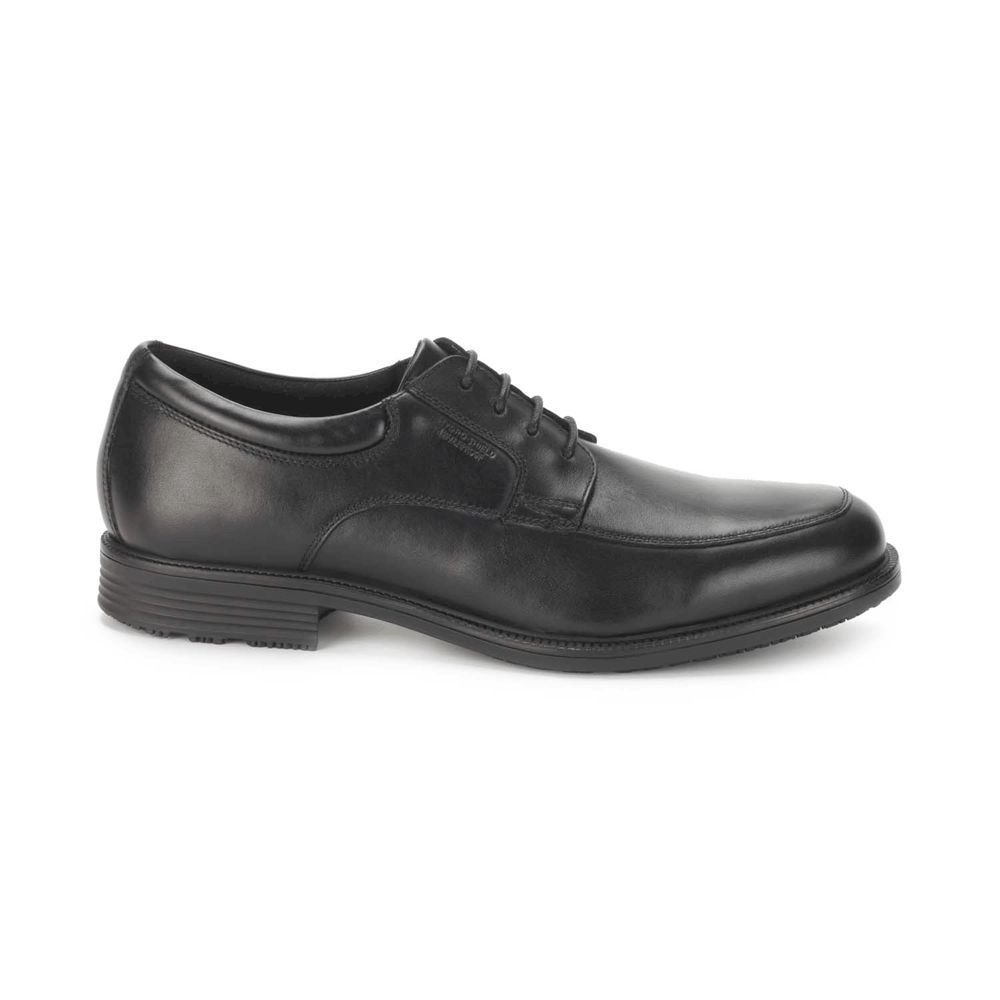 Rockport Essential Details Waterproof Apron Toe - Mens Oxfords - Black - NZ (FJT-190254)